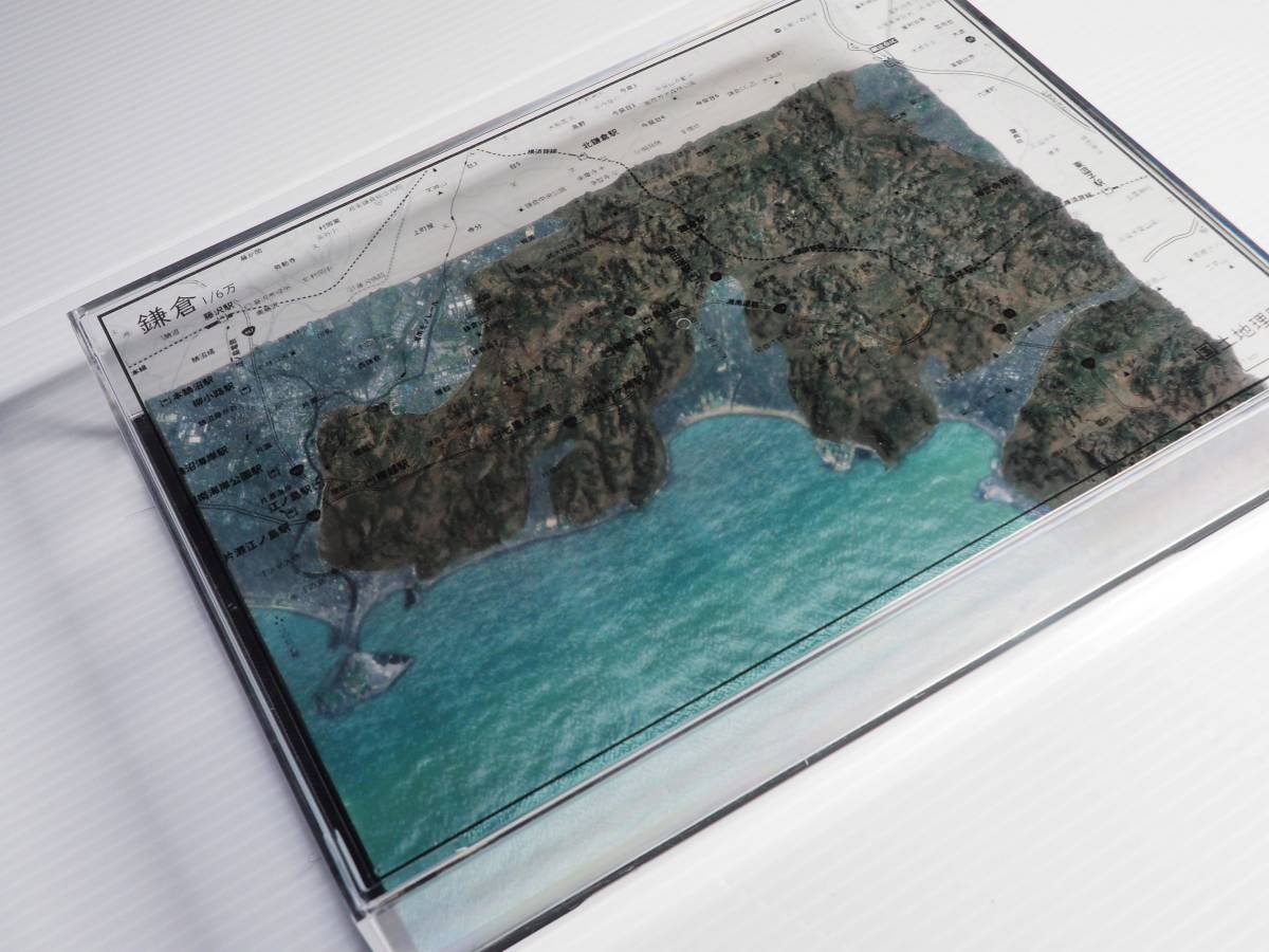 1/60000統一スケール山岳模型　鎌倉　江の島　透明地名シート付_画像6