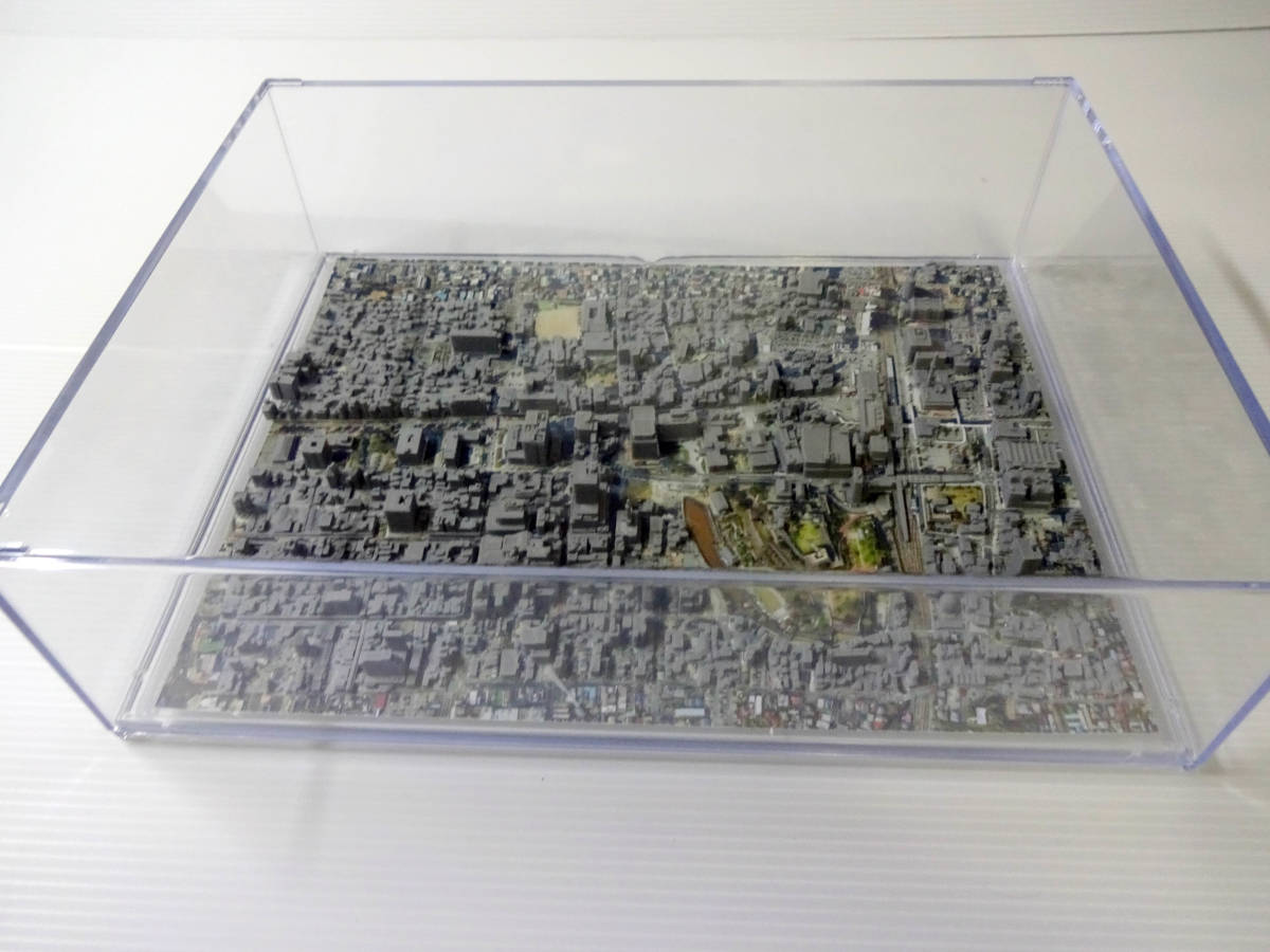 甲府駅周辺　国土交通省の整備した３D都市データを活用した都市模型　組立済　　スケール1/4000　(透明ケース付)　_画像3