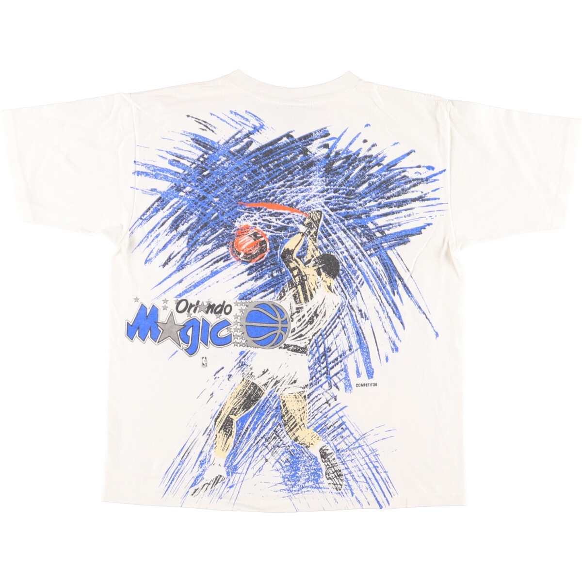 古着 90年代 All Sport NBA ORLANDO MAGIC オーランドマジック 両面プリント スポーツプリントTシャツ USA製 メンズL /eaa320931_画像2