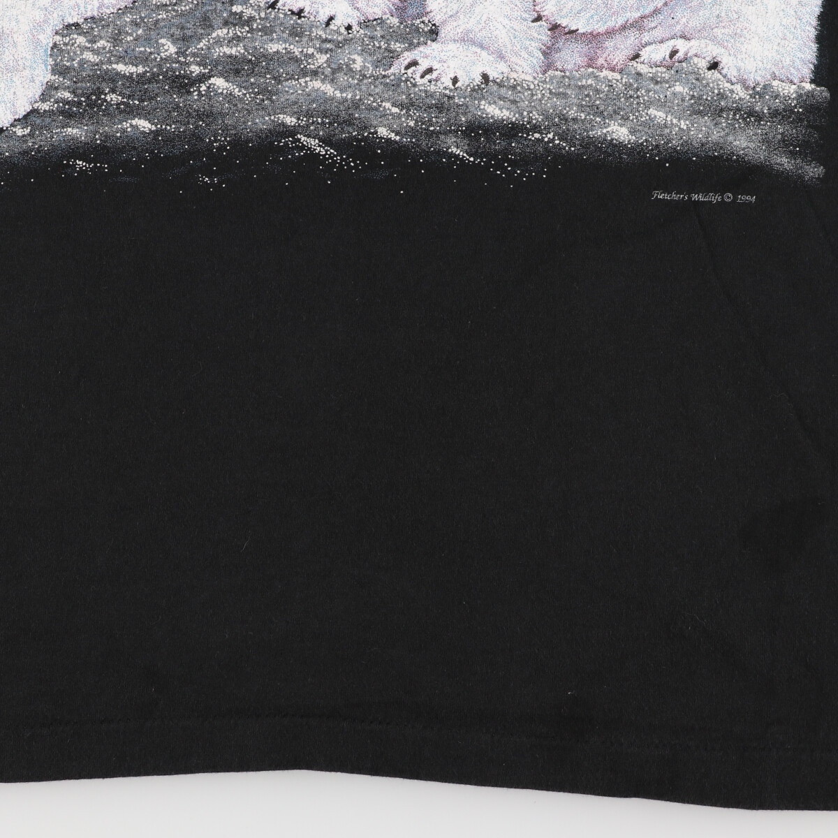 古着 90年代 フルーツオブザルーム FRUIT OF THE LOOM シロクマ柄 アニマルプリントTシャツ メンズXL ヴィンテージ /eaa320866_画像7