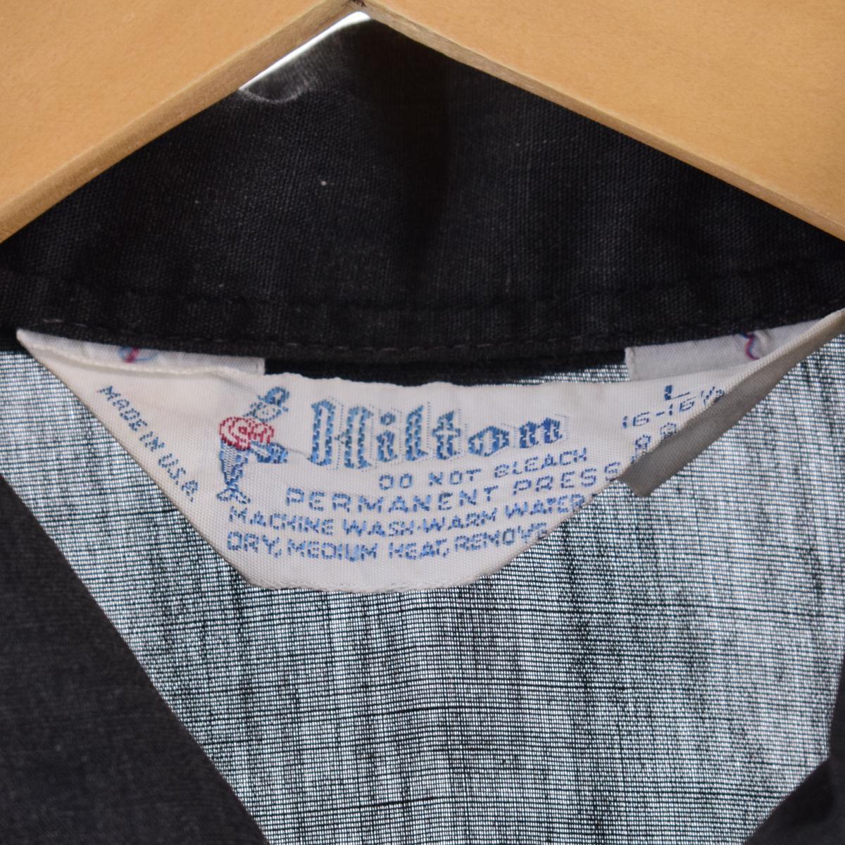 古着 70年代 ヒルトン HILTON バックチェーン刺繍 ボウリングシャツ USA製 メンズXL ヴィンテージ /eaa325829 【SS2309】_画像3