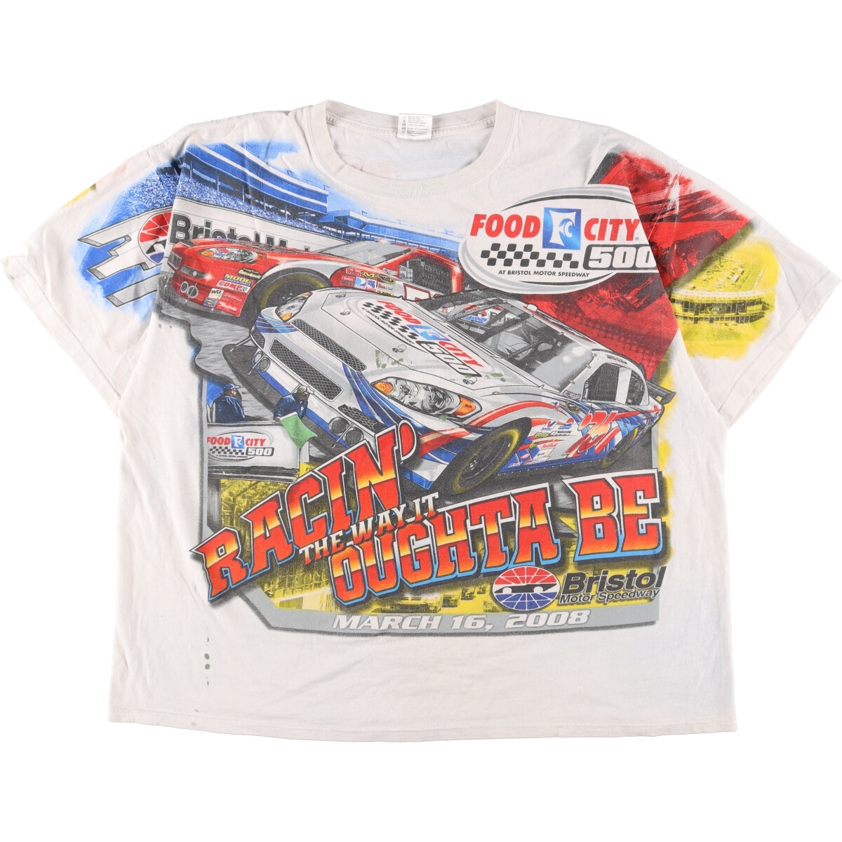 古着 CHASE AUTHENTIC NASCAR ナスカー 両面プリント 大判プリント レーシング プリントTシャツ メンズXXL /eaa329859 【SS2309】