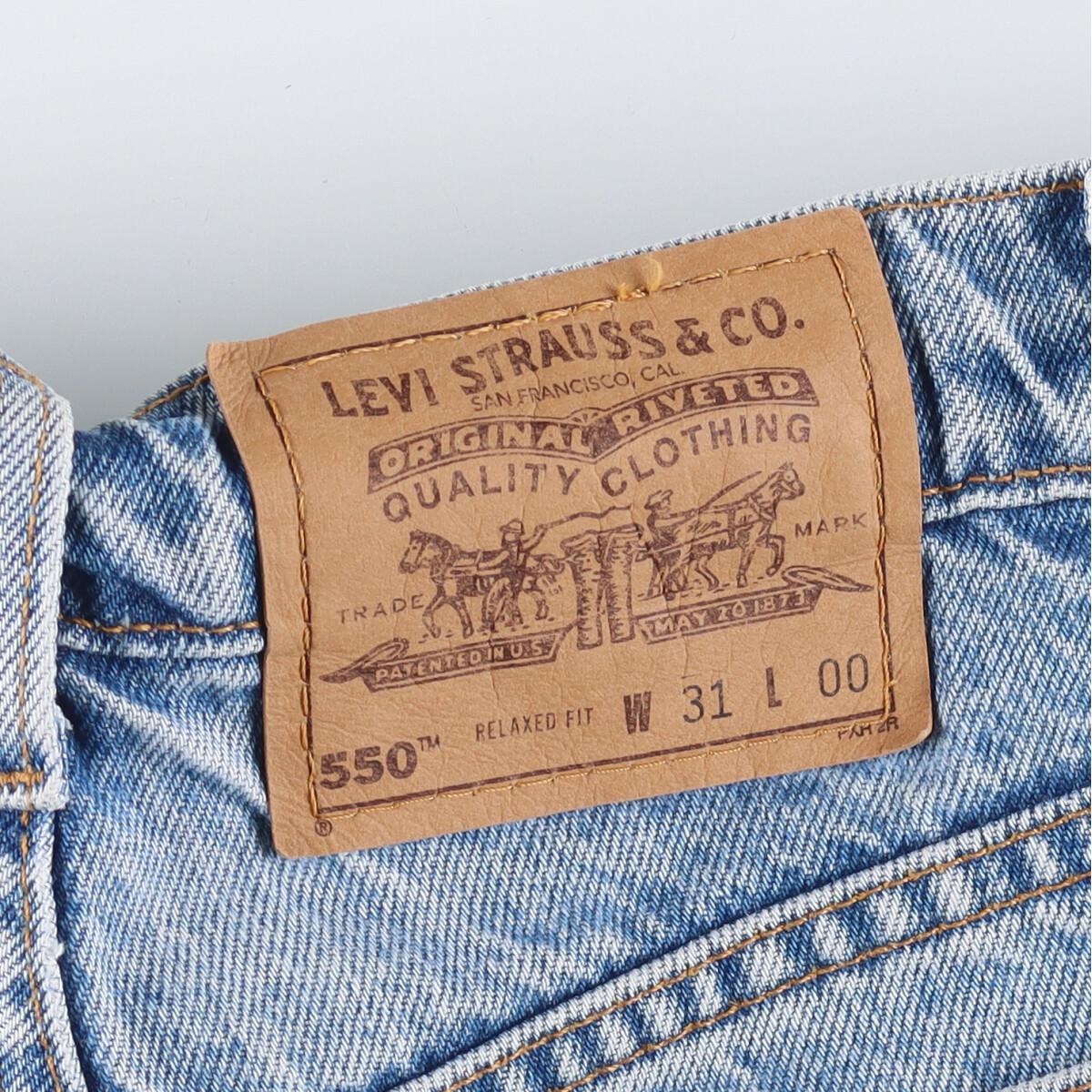 古着 90年代 リーバイス Levi's 550 RELAXED FIT オレンジタブ デニムショーツ ショートパンツ メンズw31 /eaa329020 【SS2309】_画像3