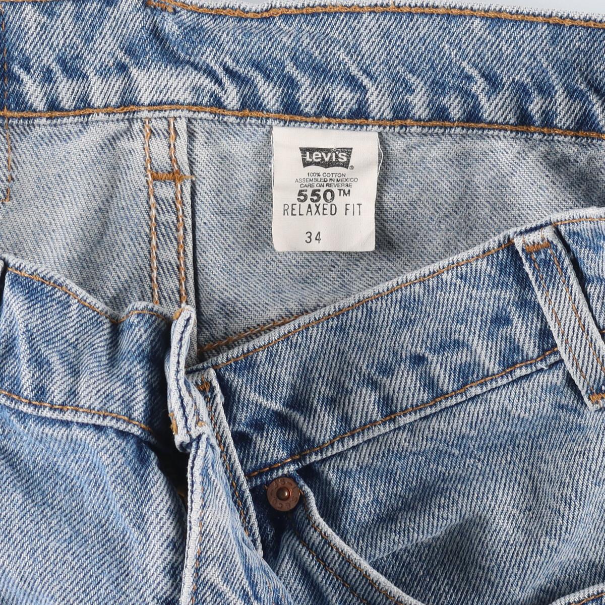 古着 90年代 リーバイス Levi's 550 RELAXED FIT デニムショーツ ショートパンツ メンズw34 ヴィンテージ /eaa329011 【SS2309】_画像3