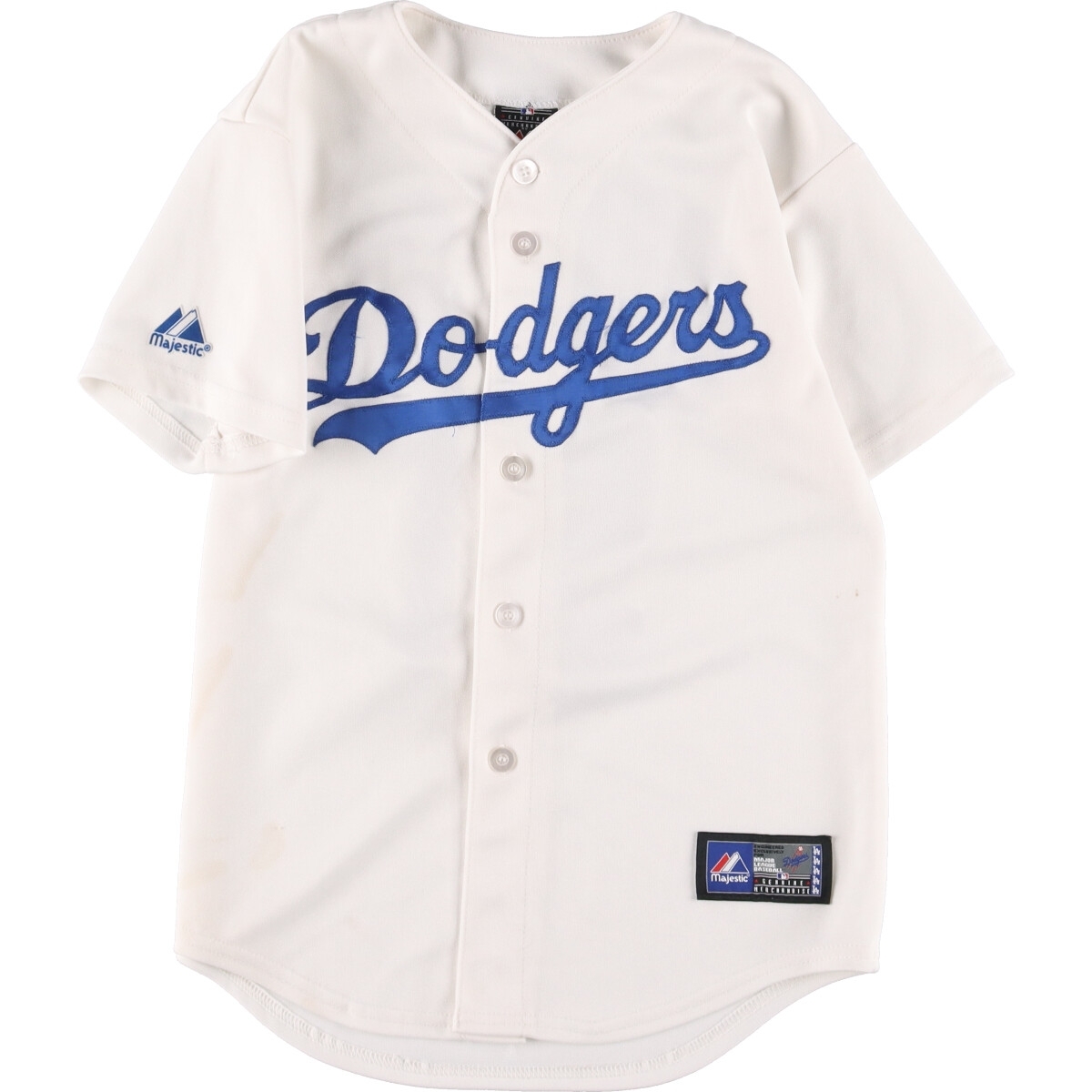 古着 majestic ロサンゼルス ドジャース Los Angeles Dodgers ベースボールシャツ レディースM /eaa328555 【SS2309】