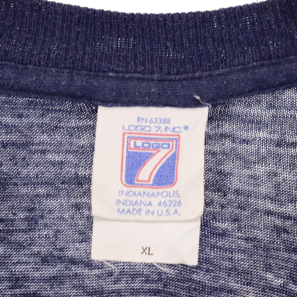 古着 80年代 LOGO7 カレッジTシャツ USA製 メンズL ヴィンテージ /eaa330141 【SS2309】_画像3