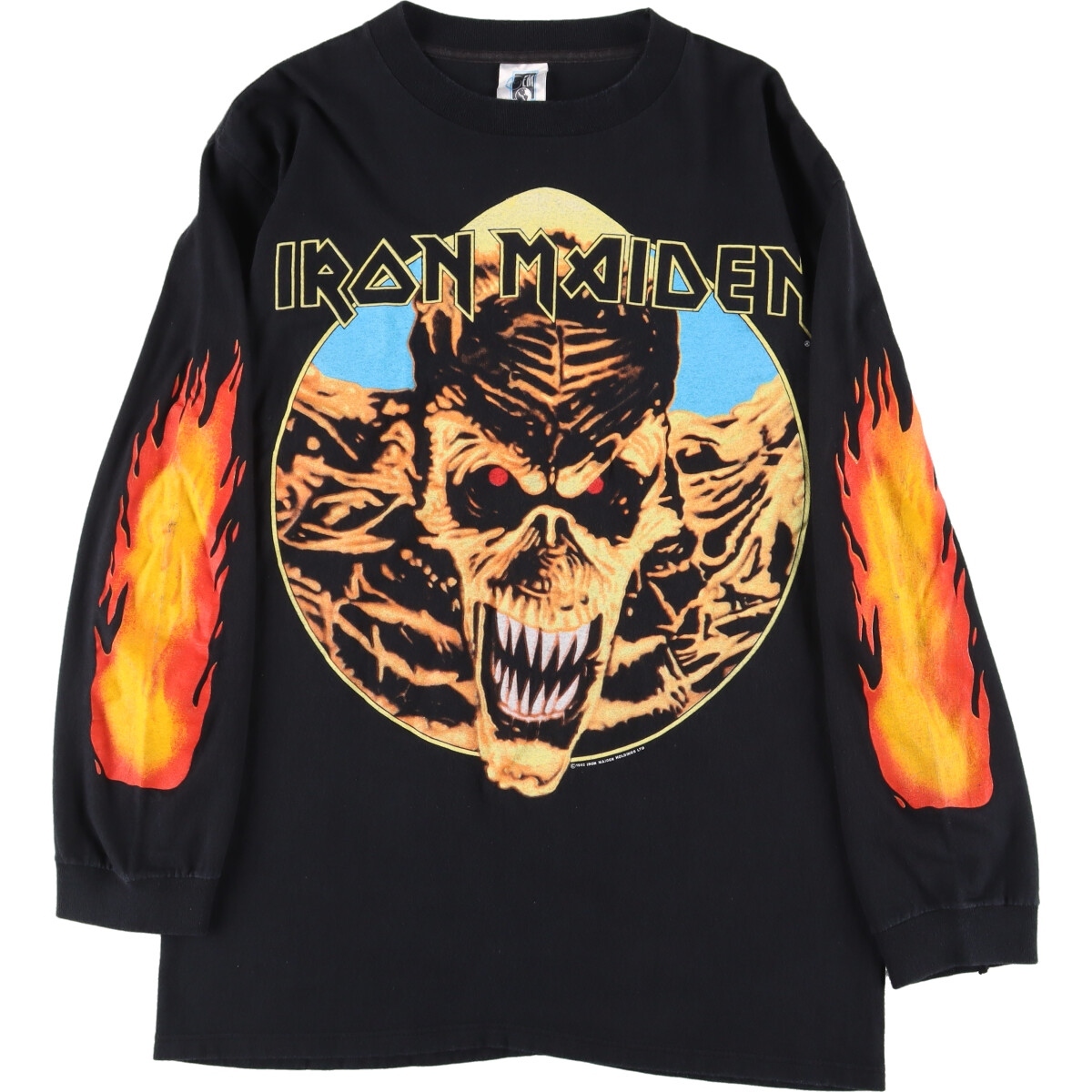 古着 90年代 GEM IRON MAIDEN アイアンメイデン 袖プリント ロンT バンドTシャツ バンT USA製 メンズM ヴィンテージ /evb001958 【SS2309】_画像2