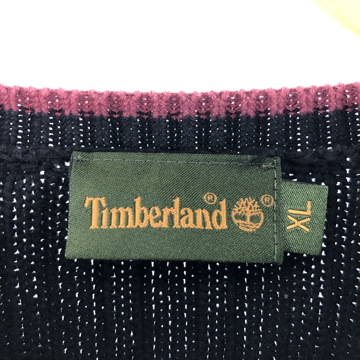  б/у одежда Timberland Timberland ребристый хлопок вязаный свитер мужской XL /eaa371188