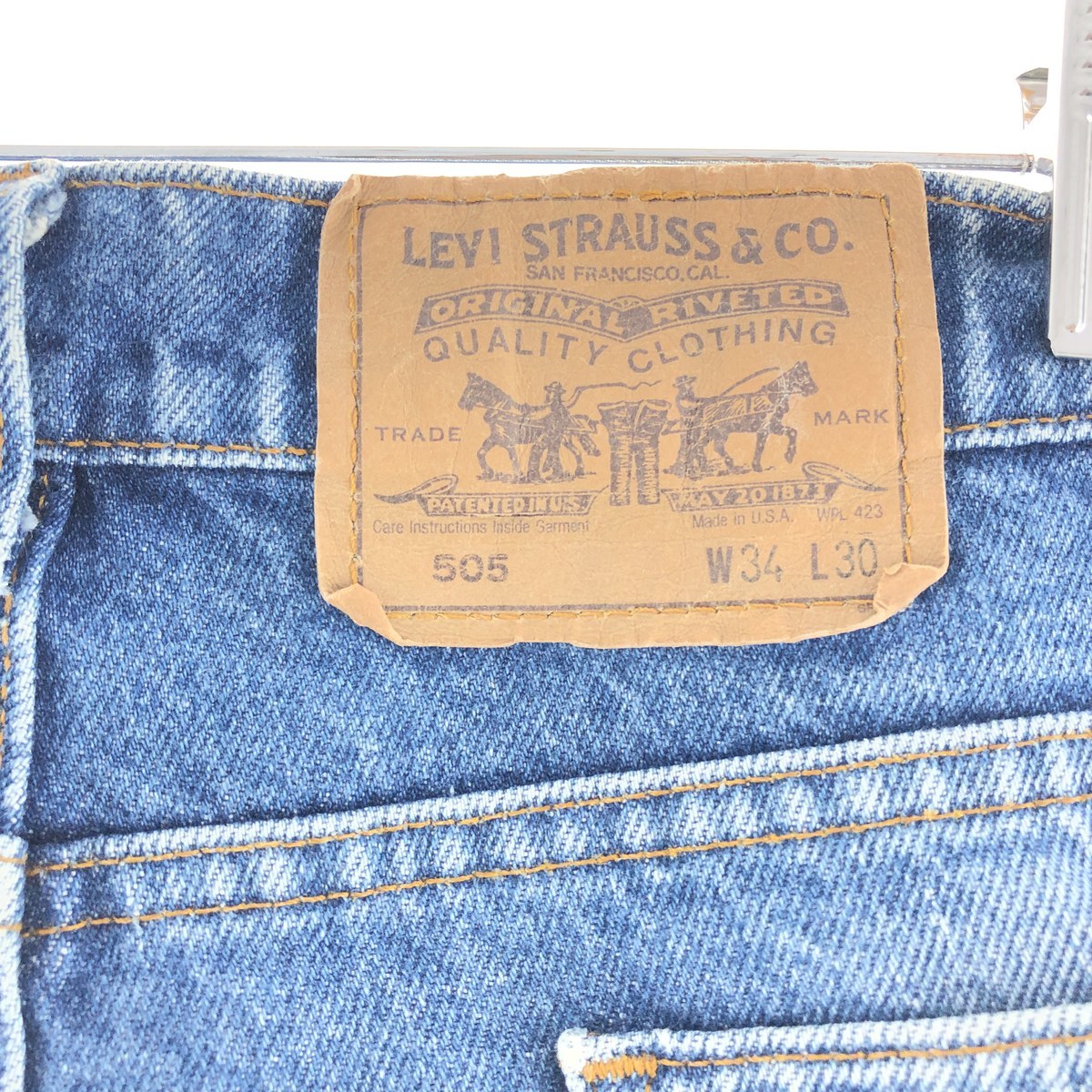 古着 90年代 リーバイス Levi's 40505-0215 オレンジタブ テーパードジーンズ デニムパンツ USA製 メンズw34 ヴィンテージ /taa000745_画像4