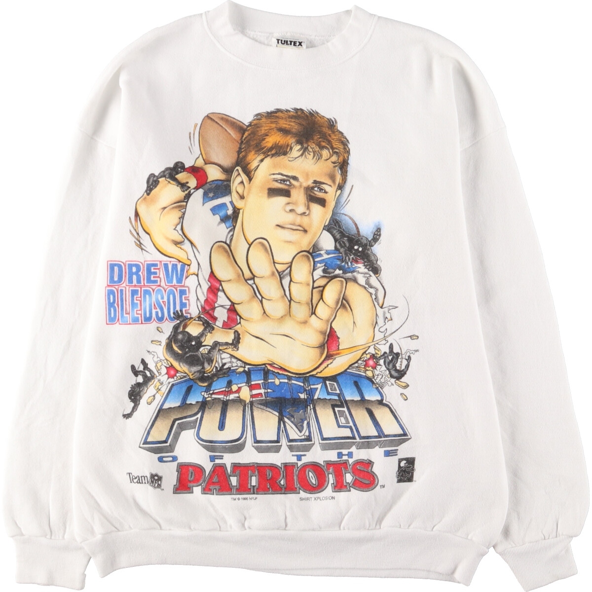 古着 90年代 TULTEX NFL NEW ENGLAND PATRIOTS ニューイングランドペイトリオッツ スウェットシャツ トレーナー メンズL /eaa375323