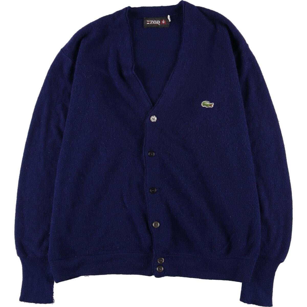 古着 70年代 ラコステ LACOSTE IZOD アクリルニットカーディガン メンズM ヴィンテージ /eaa369595