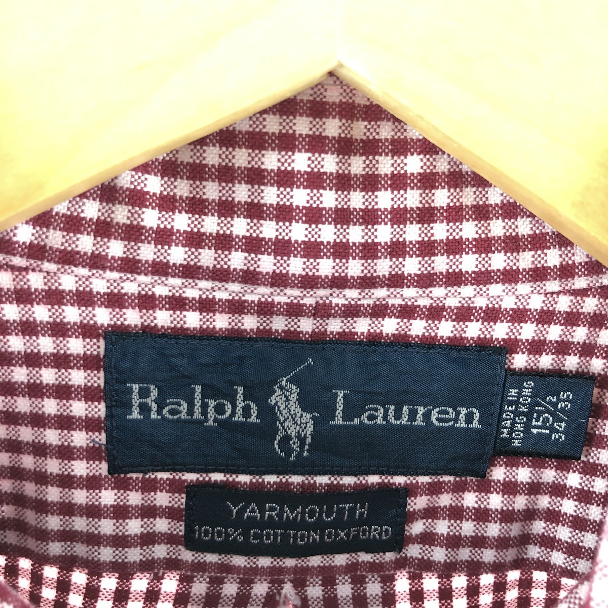 古着 ラルフローレン Ralph Lauren YARMOUTH オックスフォード 長袖 ボタンダウンチェックシャツ メンズL /eaa373121_画像3