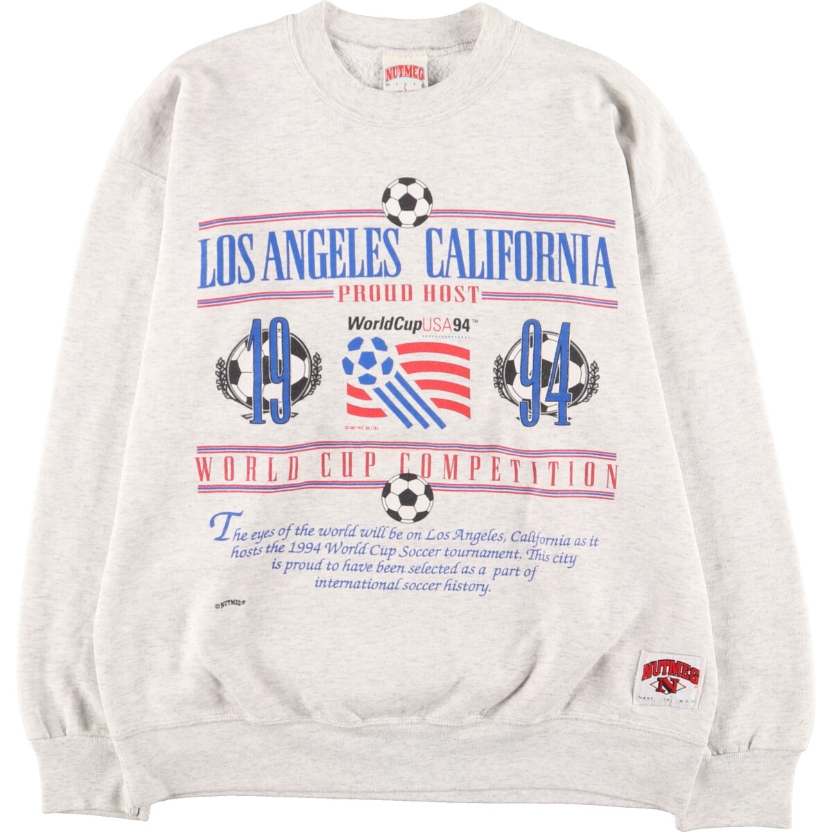 古着 NUTMEG World cup USA 1994 スウェットシャツ トレーナー USA製 メンズXL ヴィンテージ /eaa375603