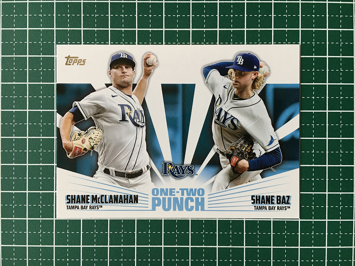 ★TOPPS MLB 2023 SERIES 1 #12P-7 SHANE MCCLANAHAN／SHANE BAZ［TAMPA BAY RAYS］インサートカード「ONE-TWO PUNCH」★_画像1