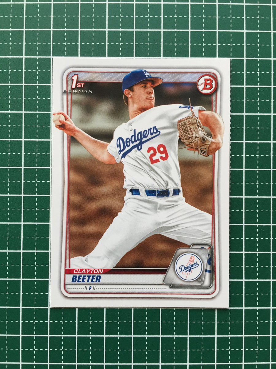 ★TOPPS MLB 2020 BOWMAN DRAFT #BD-30 CLAYTON BEETER［LOS ANGELES DODGERS］ベースカード 1st★_画像1