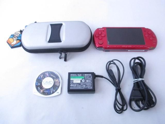 同梱可】中古品 ゲーム PSP 本体 PSP3000 レッド 動作品 充電器 ソフト