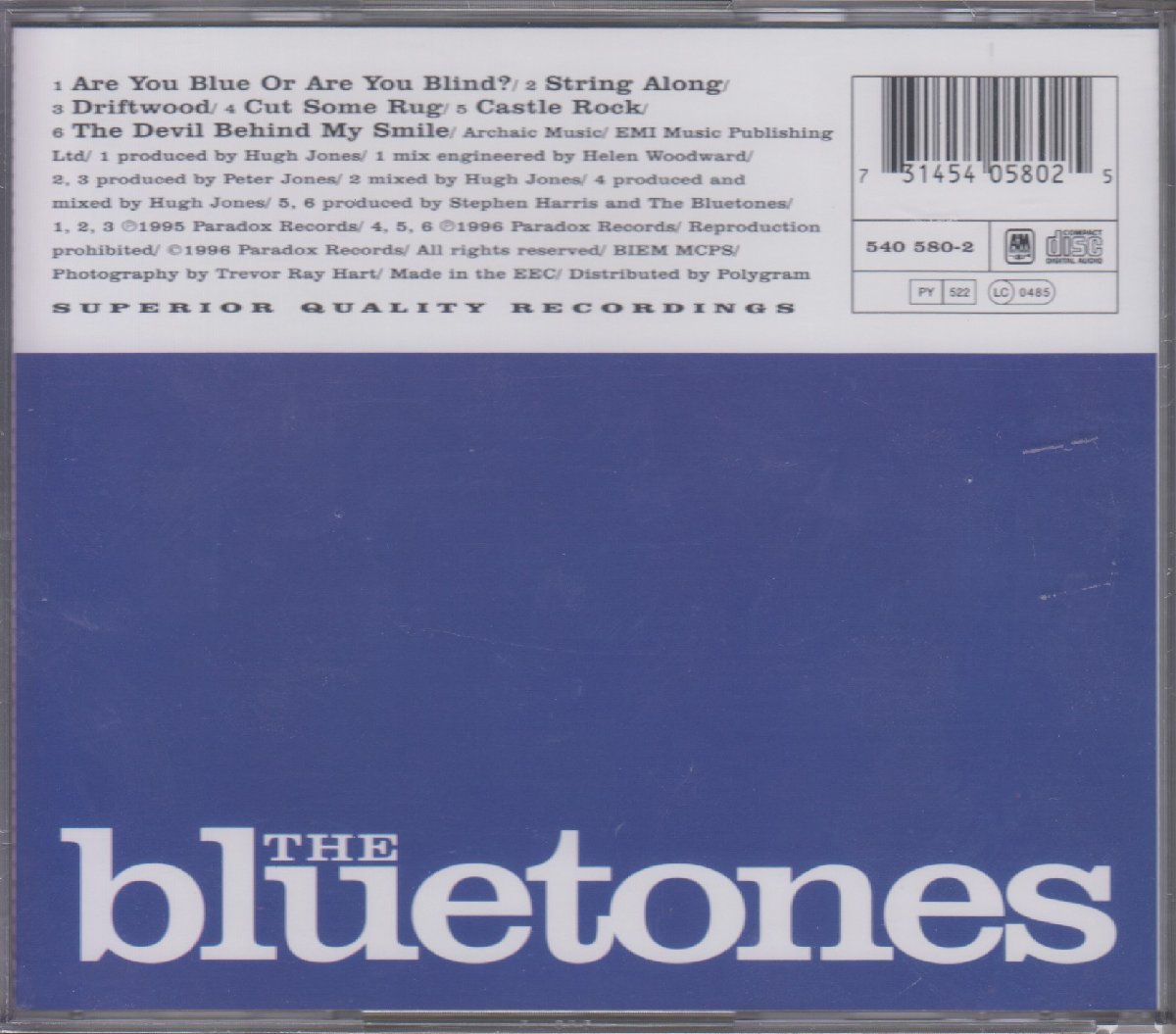 The Bluetones　ザ・ブルートーンズ / Are You Blue Or Are You Blind?【Single CD】【輸入盤】 ★新品未開封_画像2