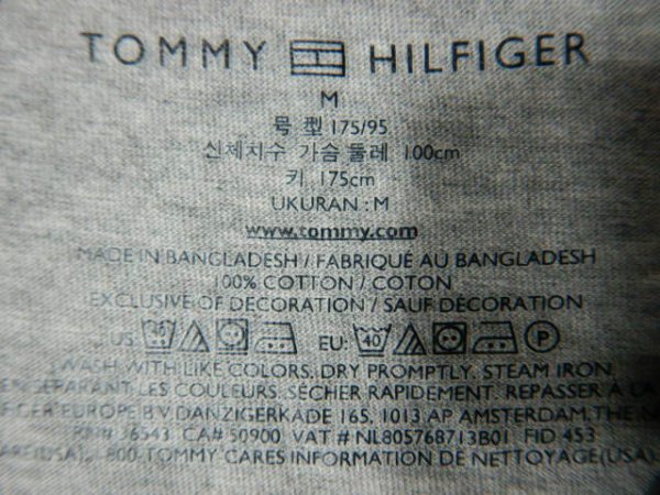 to6970　TOMMY　HILFIGER　トミー　ヒルフィガー　半袖　tシャツ　シンプル　ワンポイント　ロゴ　デザイン　人気　送料格安_画像4