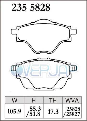 X2355828 DIXCEL Xタイプ ブレーキパッド リヤ用 CITROEN(シトロエン) GRAND C4 SPACETOURER B787AH01 2018/9～ 2.0 Blue HDi_画像2