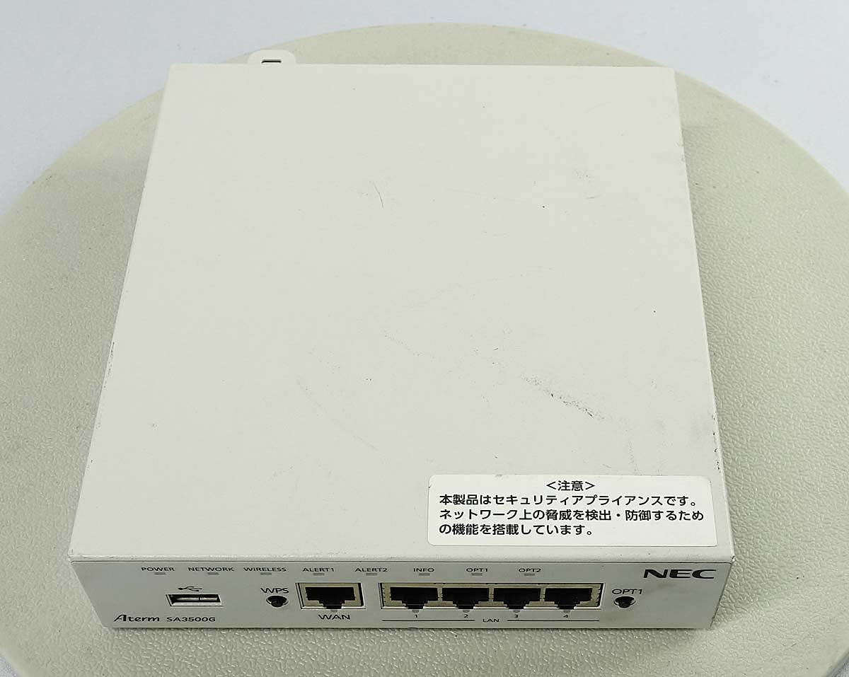 ライセンス無 NEC セキュリティアプライアンス Aterm SA3500G UTM 中古 ネットワーク ルーター S092702_画像2
