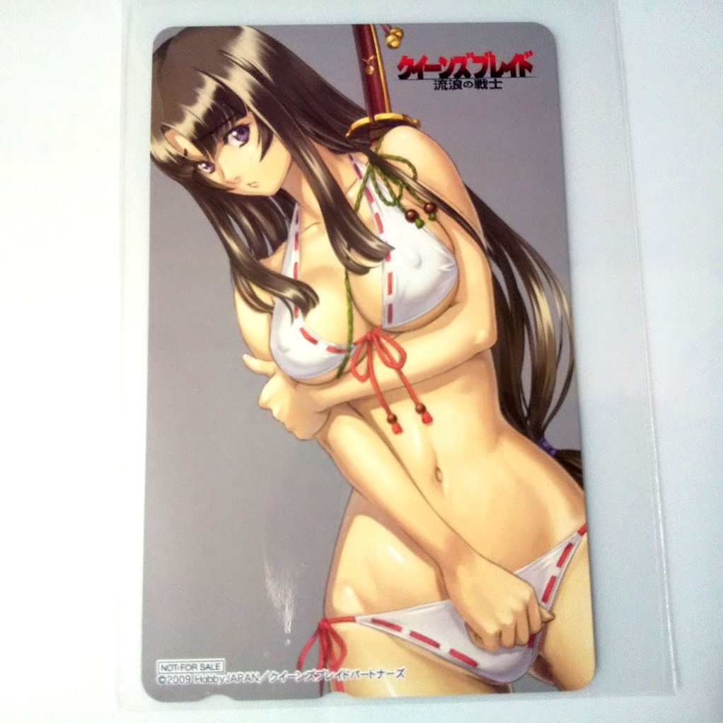  unused Queen's Blade ... warrior tomoe telephone card 1 sheets 50 frequency 