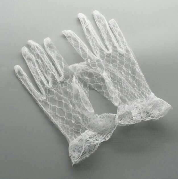  new goods wedding gloves frill net race Short gloves formal wedding party dress cosplay dance costume 