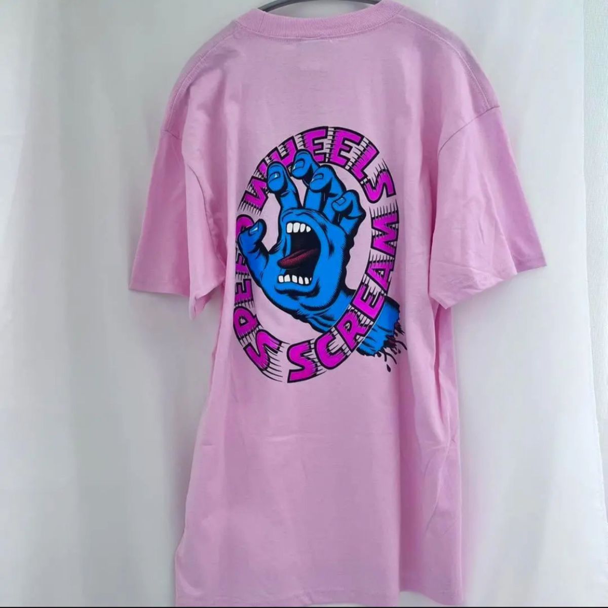 90s】サンタクルーズ Tシャツ NHSボディ 半袖 ロゴ プリント ブラック