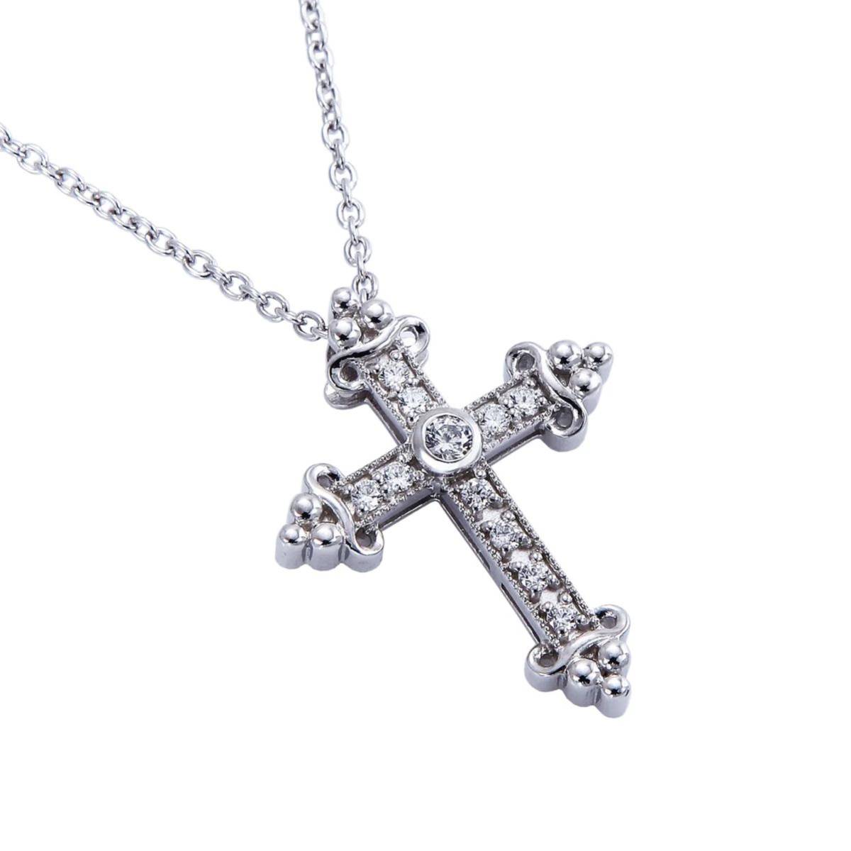 予約】 新品◇JUSTIN NECKLACE◇40cm◇クロスネックレス◇定価37,400円