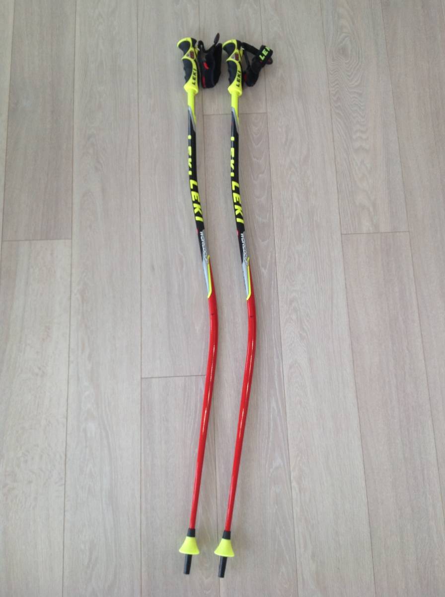 [ new goods unused ]rekiLeki WC Worldcup Lite 115cm ski stock paul (pole) race contest trigger S