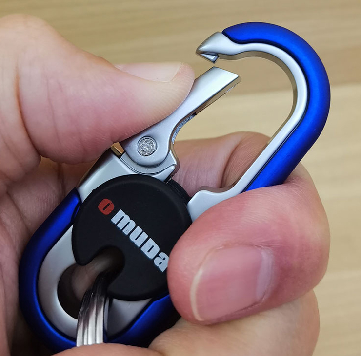 kalabina double ring key holder key ring lock function hook fashion design men's man key key small articles made of metal orange 