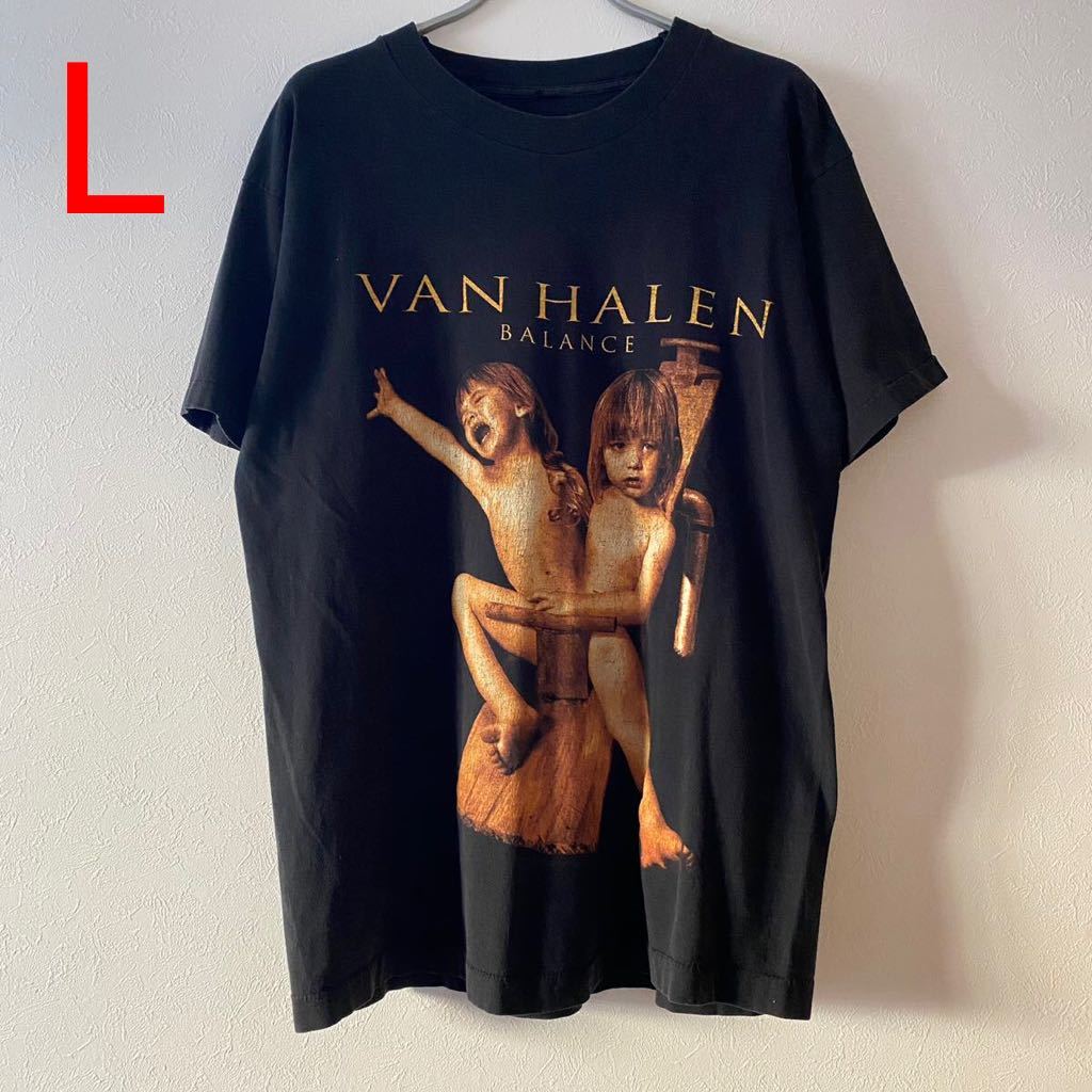 レア 古着 Van Halen Balance Tour Tee L Black Band Rap ヴァン