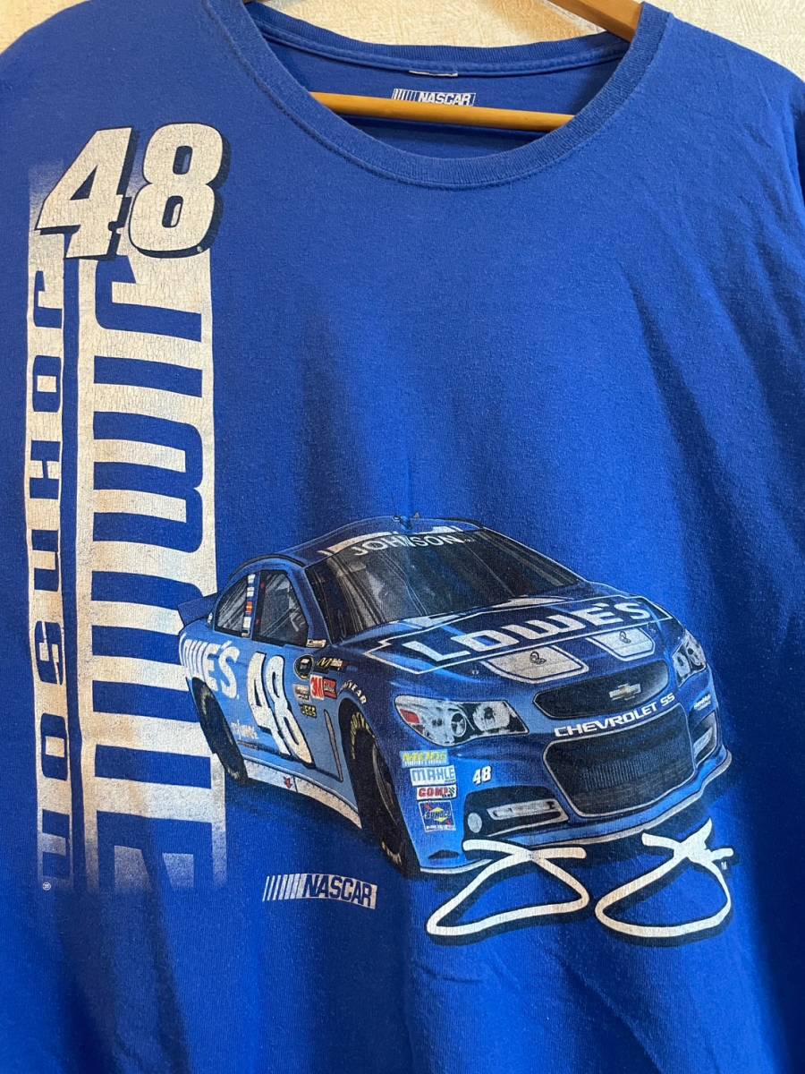 NASCARナスカー　半袖　Tシャツ　ジミー・ジョンソン　モータースポーツ　レーシング　2013　ブルー　青_画像2