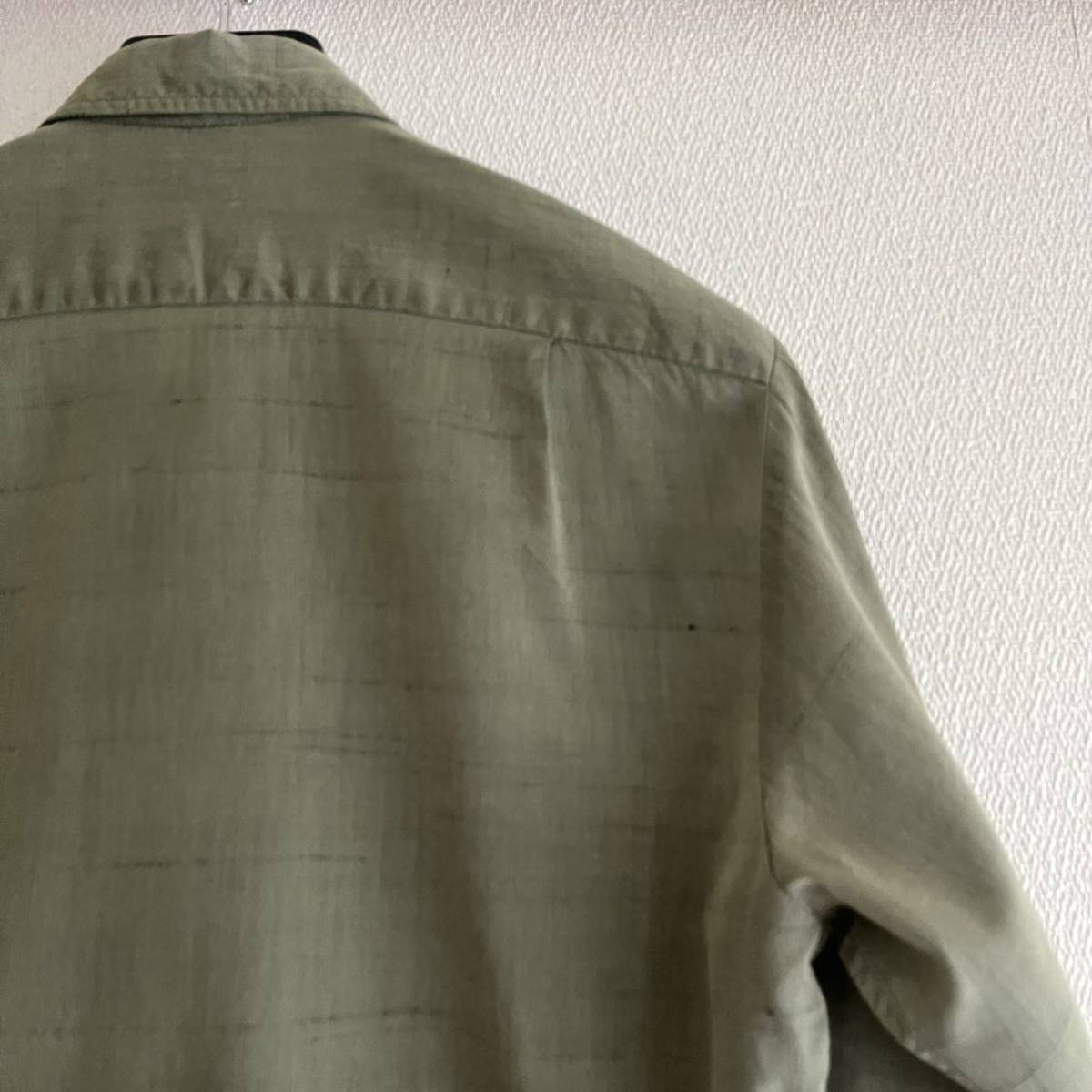 贅沢屋の 60s MAY-D&F 開襟シャツ ボックスシャツ かすり 比翼