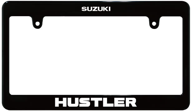 【新品・即決】ブラック ナンバーフレーム SUZUKI スズキ HUSTLER ハスラー_画像1