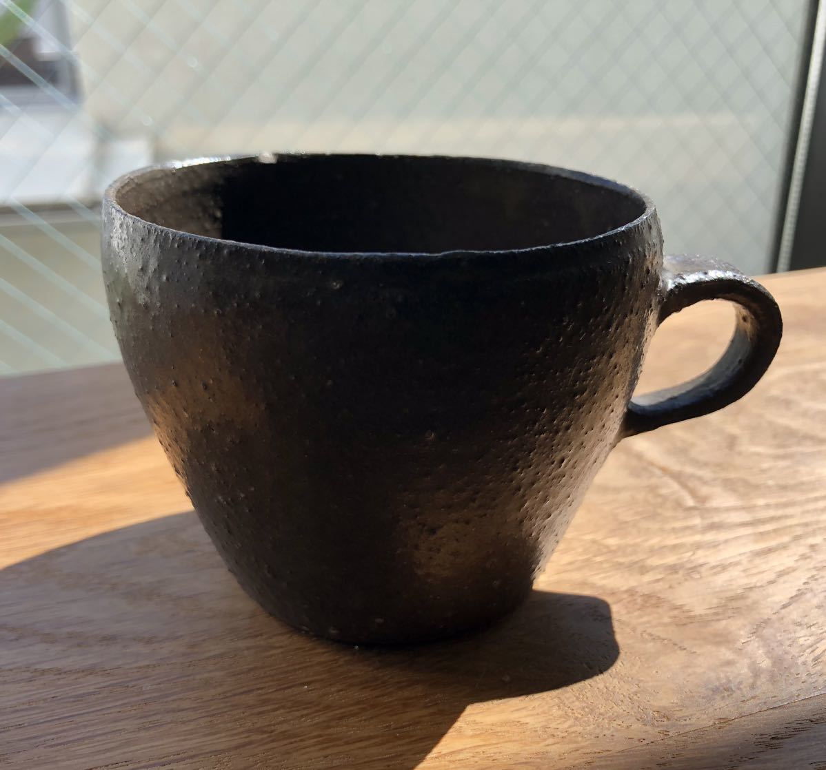 吉田直嗣　鉄釉Coffee cup hal