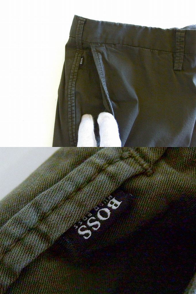 ボス ヒューゴ ボス BOSS HUGO BOSS コットン　ストレッチ　ロングパンツ メンズ 48 オリーブカーキ kz4610203972_画像4