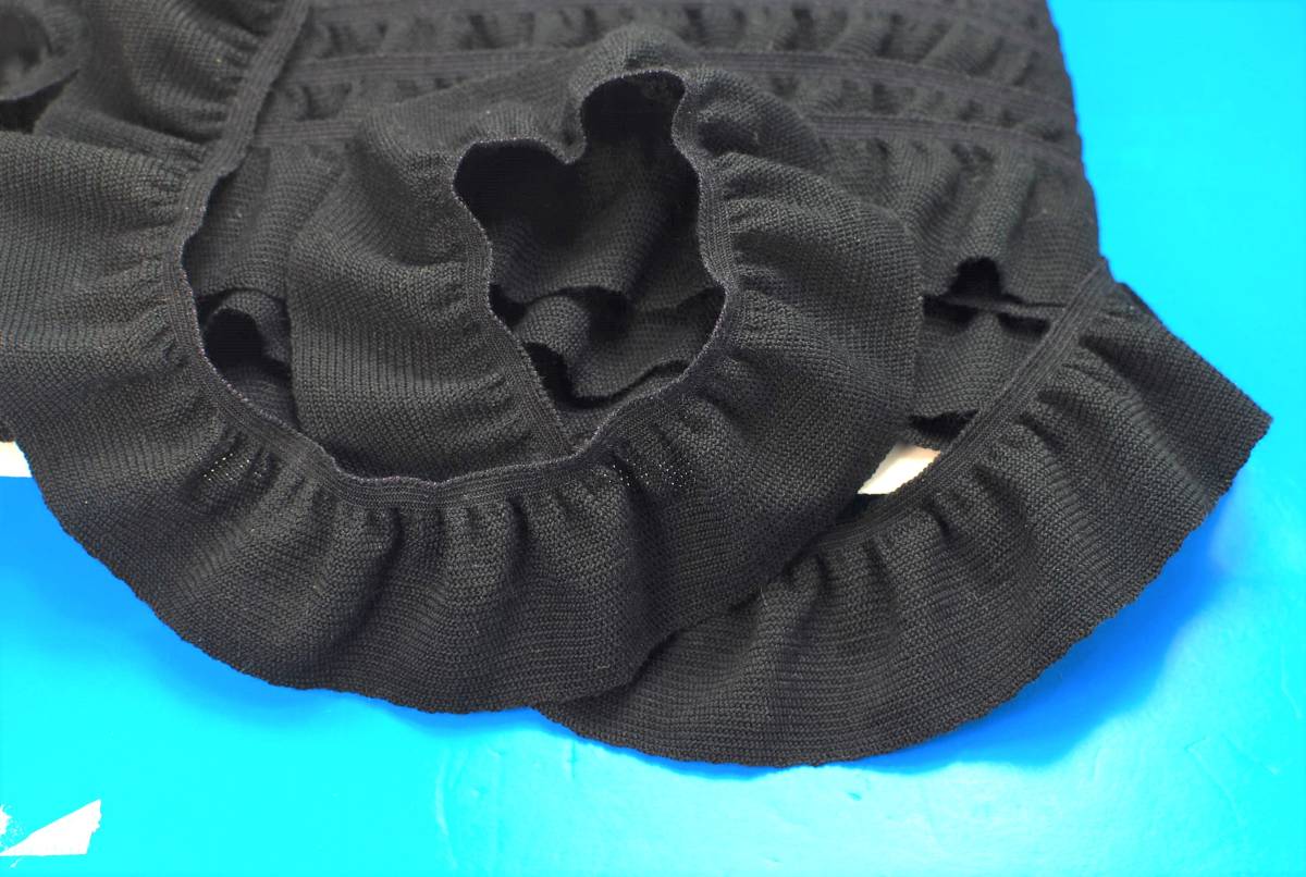 5m.. plain frill 43mm width black color 