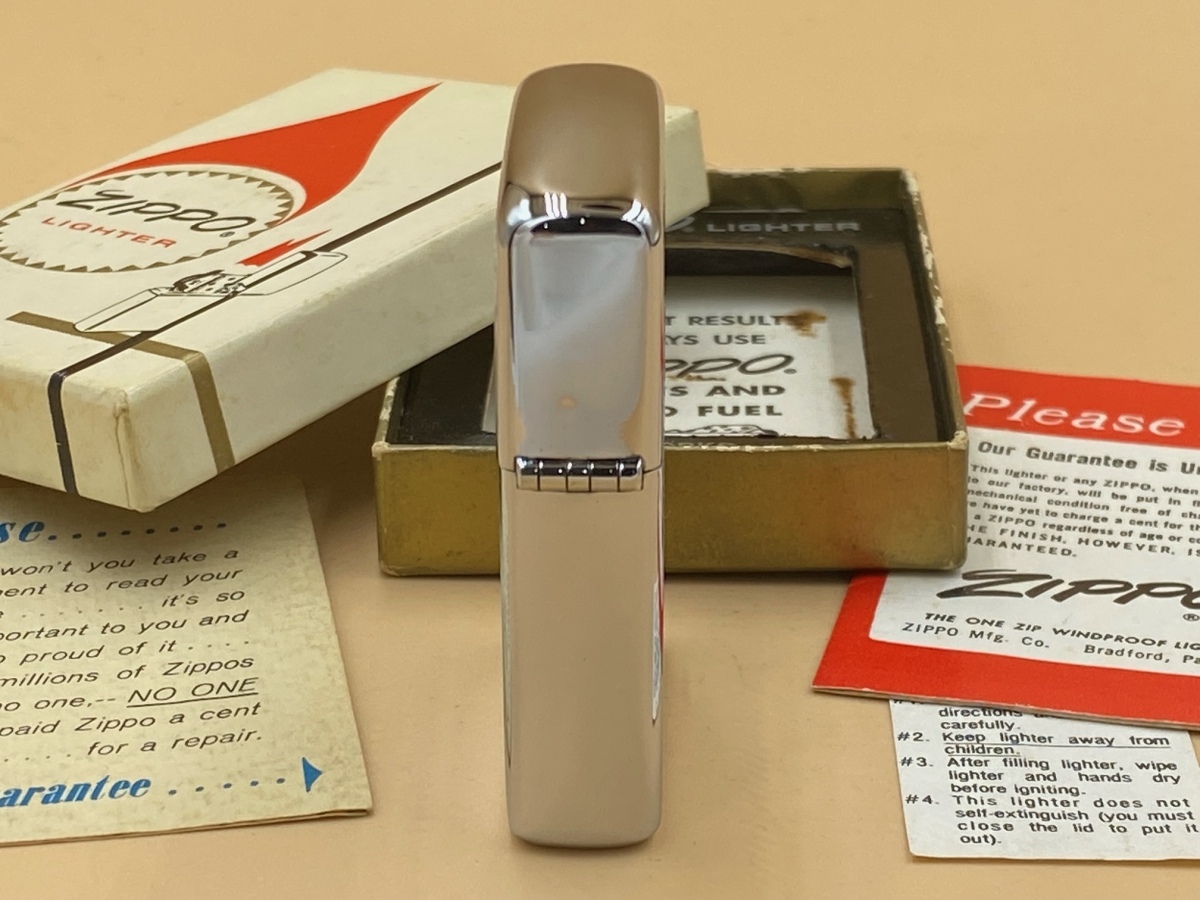 ジッポー Zippo ライター 未使用デッドストック 1970年 エンジンターン オリジナルボックス 箱 インストラクション_画像6