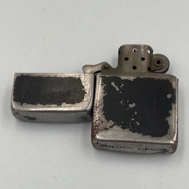 ジッポー ZIPPO 1943年～1945年 ブラッククラックル 3バレル 水平歯_画像1