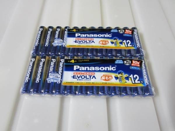 * super-discount necessities! new goods unopened Panasonic (Panasonic) EVOLTA evo ruta battery single 4 shape 1 2 ps ×2 24ps.@(*^^)v