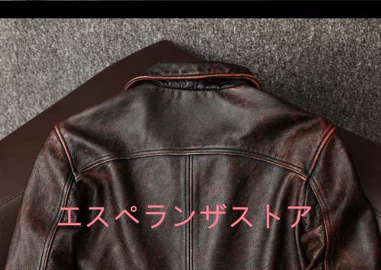 【エスペランザストア】レザージャケット メンズ ハレージャケット　バイクジャケット　ライダース 高級牛革　本革革ジャン S～5XL_画像6