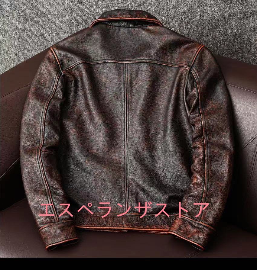 【エスペランザストア】レザージャケット メンズ ハレージャケット　バイクジャケット　ライダース 高級牛革　本革革ジャン S～5XL_画像4