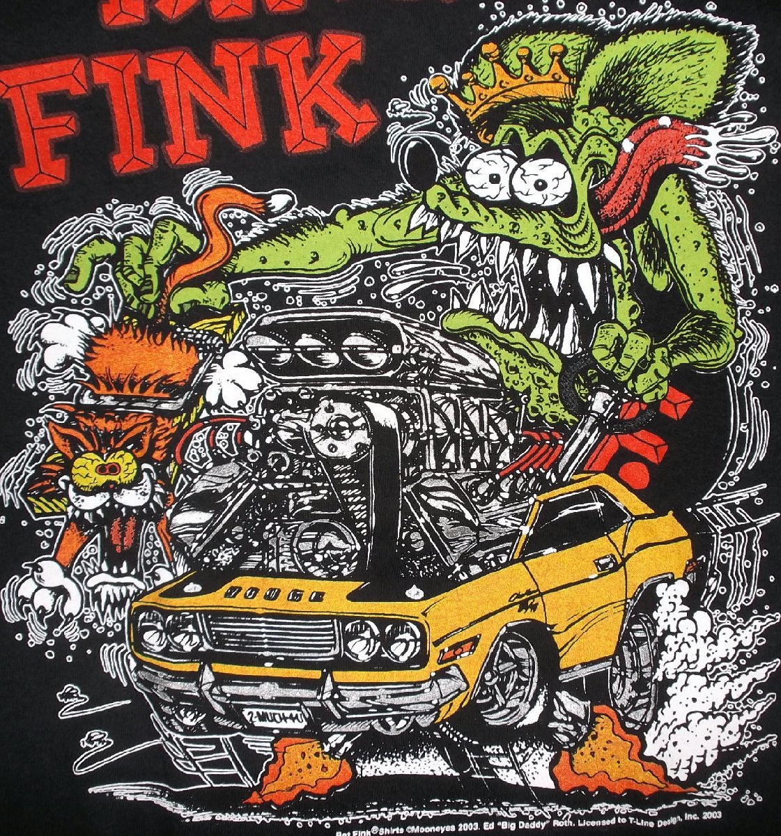 ★ラット フィンク Tシャツ Rat Fink King - L 正規品 USA版 アメ車 DODGE ダッジの画像3