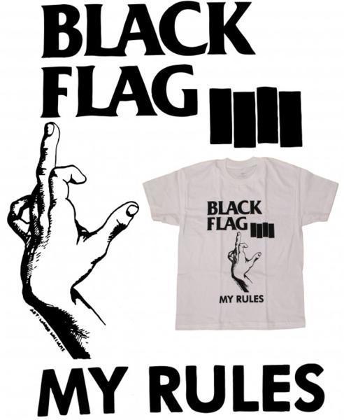 ★ブラック フラッグ Tシャツ Black Flag My Rule 白 L 正規品 sst punk ushc ハードコア_画像5