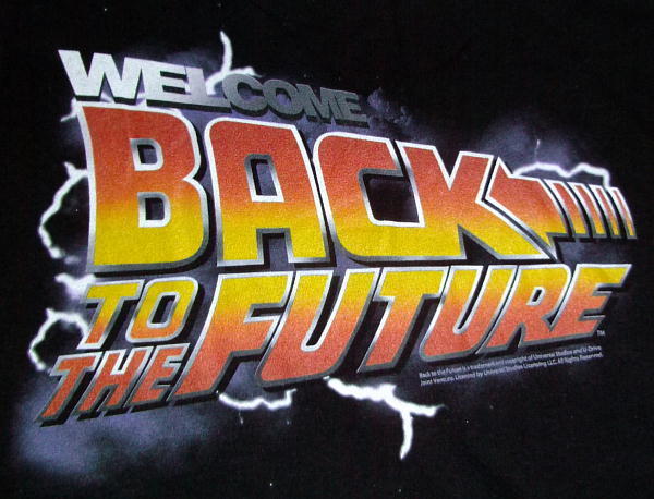 ★バック トゥ ザ フューチャー Tシャツ L ロゴ 正規品 Back To The Future Michael j fox sf_画像1