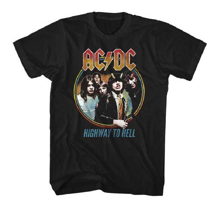 ★AC/DC エーシーディーシーＴシャツ HIGHWAY TO HELL TRICOLOR - M 正規品 ACDC ロックTシャツ Angus Young_画像2