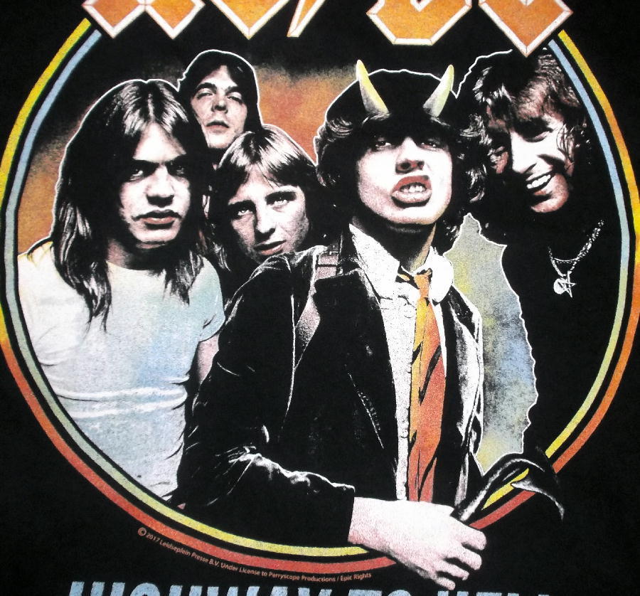 ★AC/DC エーシーディーシーＴシャツ HIGHWAY TO HELL TRICOLOR - M 正規品 ACDC ロックTシャツ Angus Young_画像3