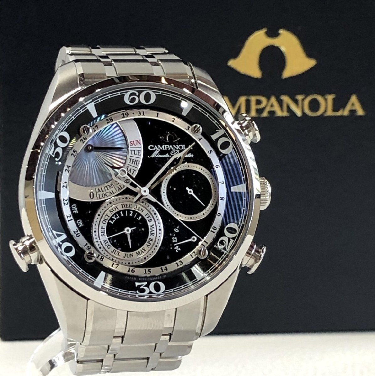 新品同様 定価462,000円 シチズン カンパノラ コンプリケーション ミニッツリピーター 星の雫 クオーツ腕時計 AH7060-53F メンズ 質セブン_画像1