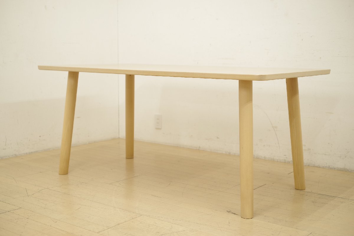 展示品 マルニコレクション HIROSHIMA ヒロシマ ダイニングテーブル 160 食卓机 4人掛け ナチュラル シンプル 深澤直人 定価約22万_画像6