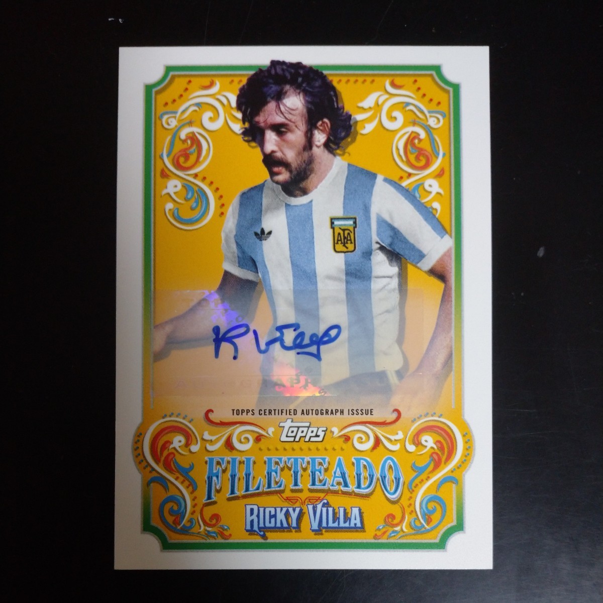 2023 topps Argentina fileteado Ricky Villa Auto